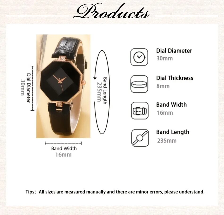 5pcs Set Watches Set Luxury Rhinestone Women Fashion Elegant Wristwatch Quartz Watch For Girl Ladies Clock Relogio