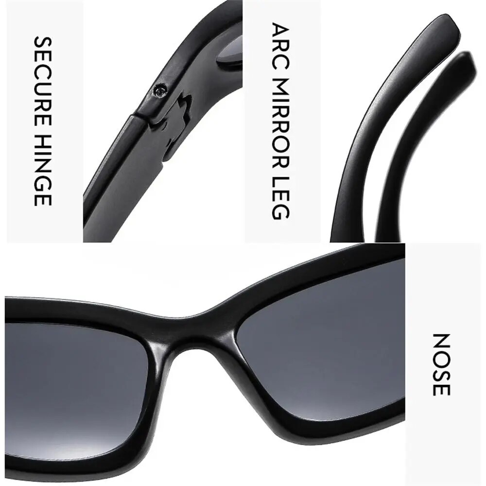 Y2K Wrap Around Sunglasses Futuristic Oval Sports Sun Glasses 2022 Trendy Fashion Shades Vintage Punk Goggle Eyewear