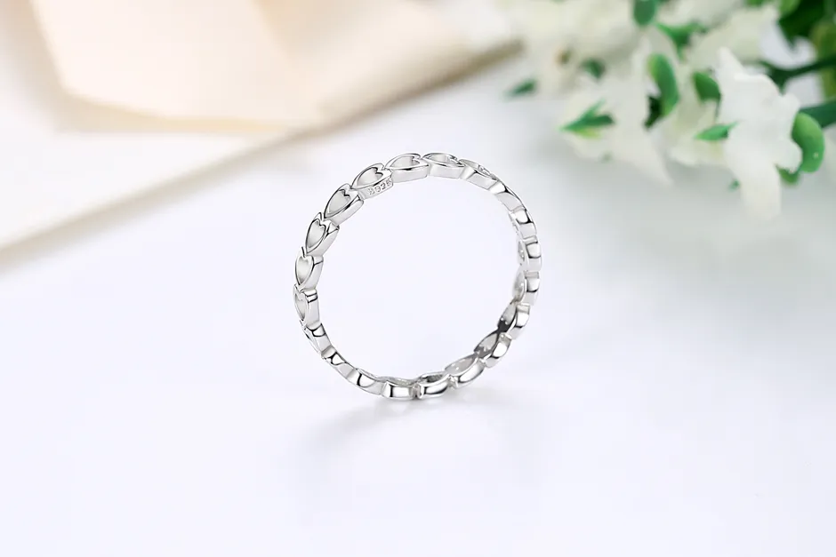 925 Sterling Silver Rings For Women Original Crown Heart Wishbone Engagement Wedding Rose Gold Crystal Ring Luxury Jewelry