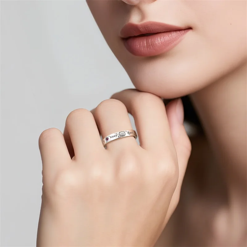 Rings Original 925 Sterling Silver Women Simple Zircon Cute Bear Ring Wedding Rings for Engagement Jewelry Anniversary Gift Rings Original 925 Sterling Silver Women Simple Zircon Cute Bear Ring Wedding Rings for Engagement Jewelry Anniversary Gift