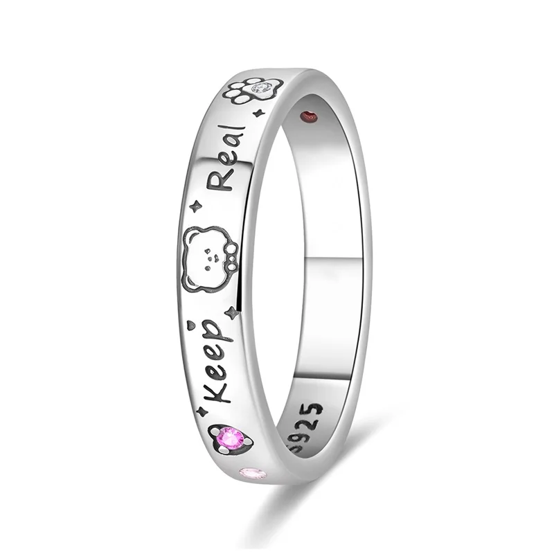 Rings Original 925 Sterling Silver Women Simple Zircon Cute Bear Ring Wedding Rings for Engagement Jewelry Anniversary Gift Rings Original 925 Sterling Silver Women Simple Zircon Cute Bear Ring Wedding Rings for Engagement Jewelry Anniversary Gift