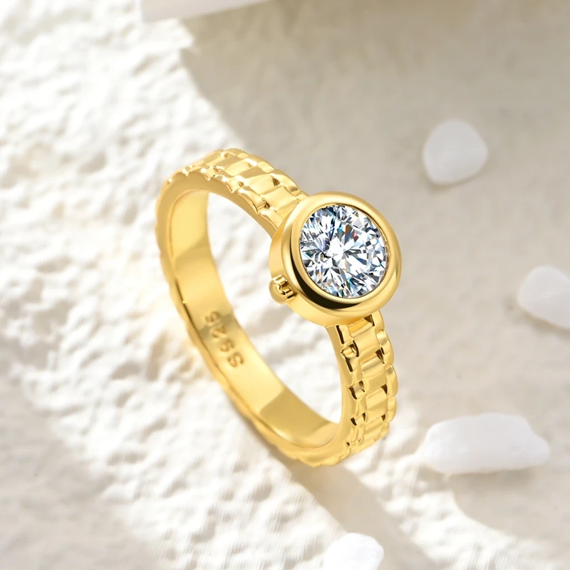 Original 925 Sterling Silver Sparkling Golden Star Firefly Moon Ring For Women Girls Jewelry Birthday Anniversary Gifts Original 925 Sterling Silver Sparkling Golden Star Firefly Moon Ring For Women Girls Jewelry Birthday Anniversary Gifts