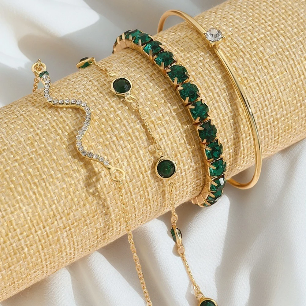 5pcs Women Jewelry Set, Ladies Fashion Casual Bracelets Set, Suitable for Daily Wear, Gift for Friends，Girls