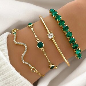 5pcs Women Jewelry Set, Ladies Fashion Casual Bracelets Set, Suitable for Daily Wear, Gift for Friends，Girls