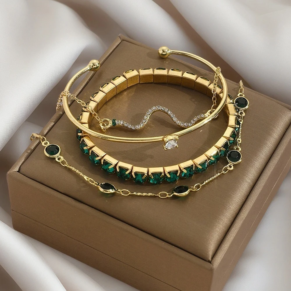 5pcs Women Jewelry Set, Ladies Fashion Casual Bracelets Set, Suitable for Daily Wear, Gift for Friends，Girls