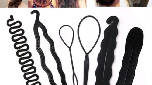 1-6Pcs/Set Multiple Magic Hair Braided Tool Women Girl Hair Donut Bun Maker Hairpins Twist Hair Clip Styling Tool Hair Accessory