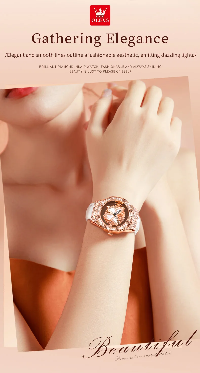 OLEVS 9996 Quartz Watch For Women Top Brand Fashion Woman Wristwatch Butterfly Luxury Waterproof Original Leather Dress Watches OLEVS 9996 Quartz Watch For Women Top Brand Fashion Woman Wristwatch Butterfly Luxury Waterproof Original Leather Dress Watches