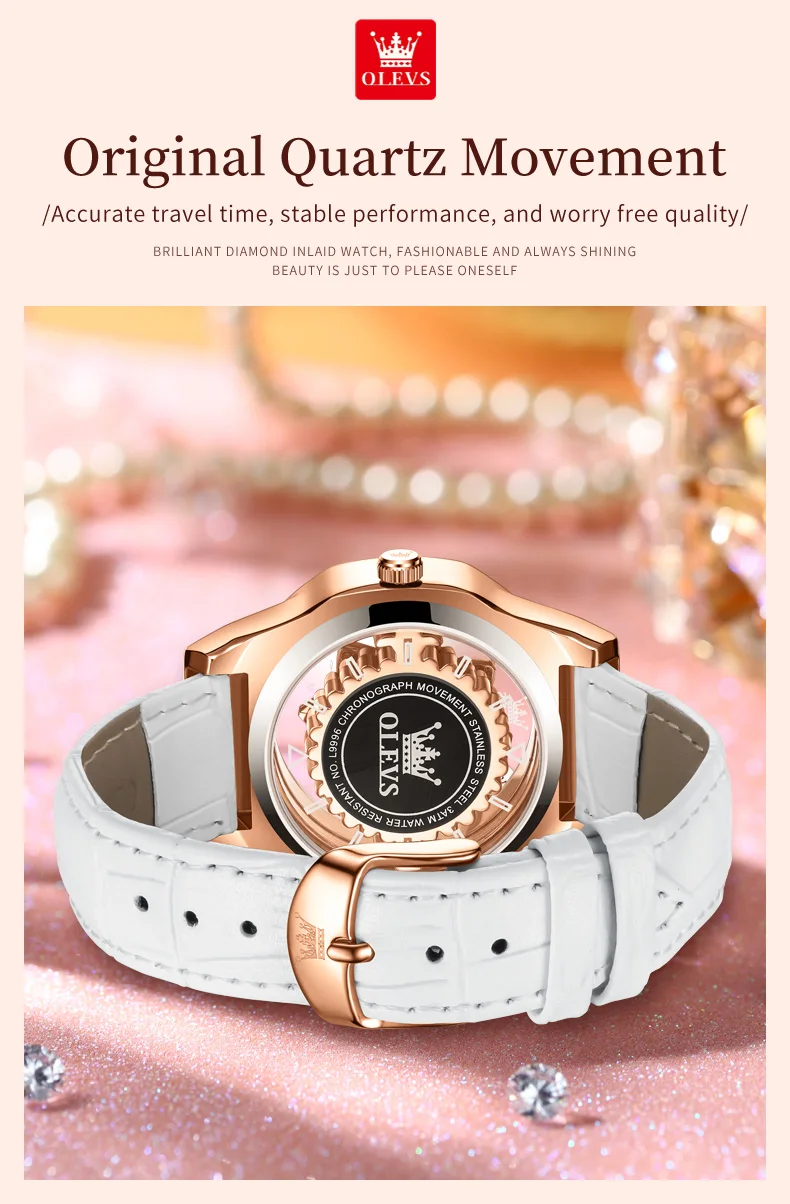 OLEVS 9996 Quartz Watch For Women Top Brand Fashion Woman Wristwatch Butterfly Luxury Waterproof Original Leather Dress Watches OLEVS 9996 Quartz Watch For Women Top Brand Fashion Woman Wristwatch Butterfly Luxury Waterproof Original Leather Dress Watches