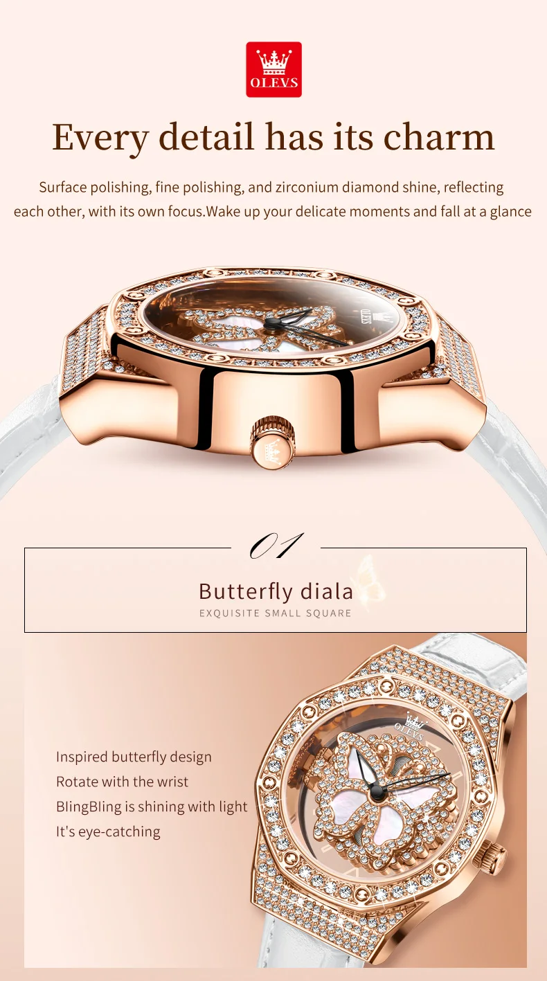 OLEVS 9996 Quartz Watch For Women Top Brand Fashion Woman Wristwatch Butterfly Luxury Waterproof Original Leather Dress Watches OLEVS 9996 Quartz Watch For Women Top Brand Fashion Woman Wristwatch Butterfly Luxury Waterproof Original Leather Dress Watches