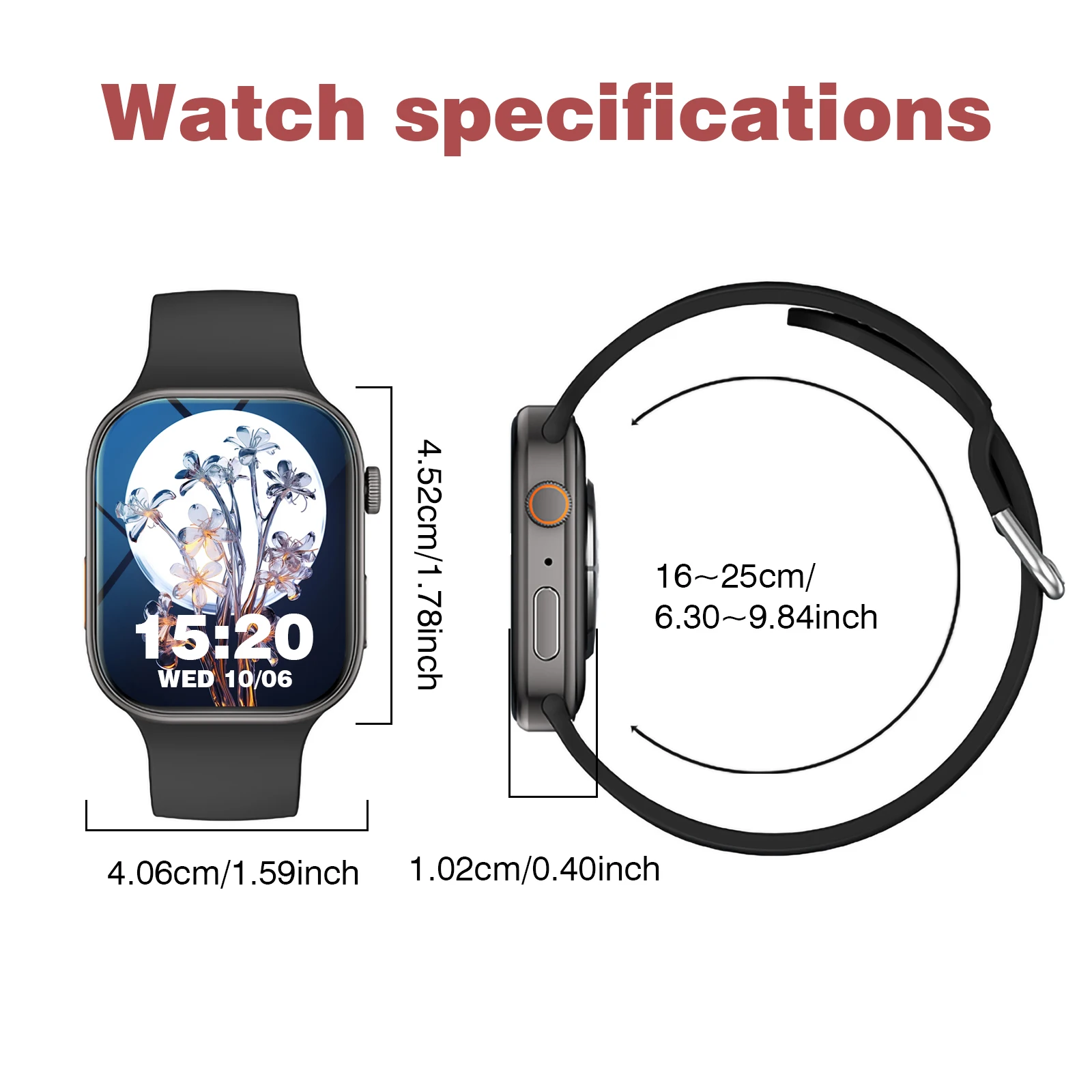 Smart watch, customizable dial, multiple sports modes, answer/make calls, message reminders, suitable for both men and women - Image 6