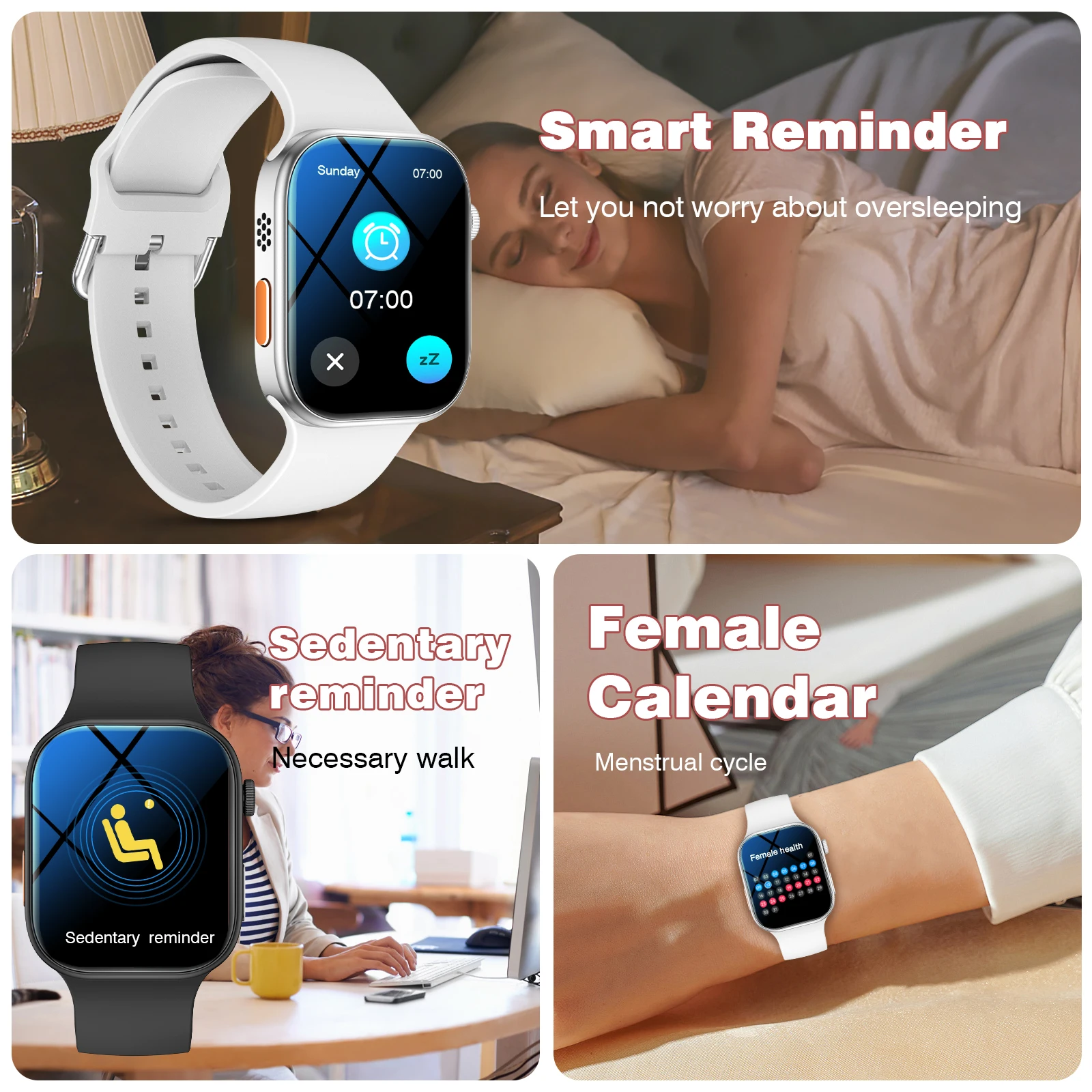Smart watch, customizable dial, multiple sports modes, answer/make calls, message reminders, suitable for both men and women Smart watch, customizable dial, multiple sports modes, answer/make calls, message reminders, suitable for both men and women