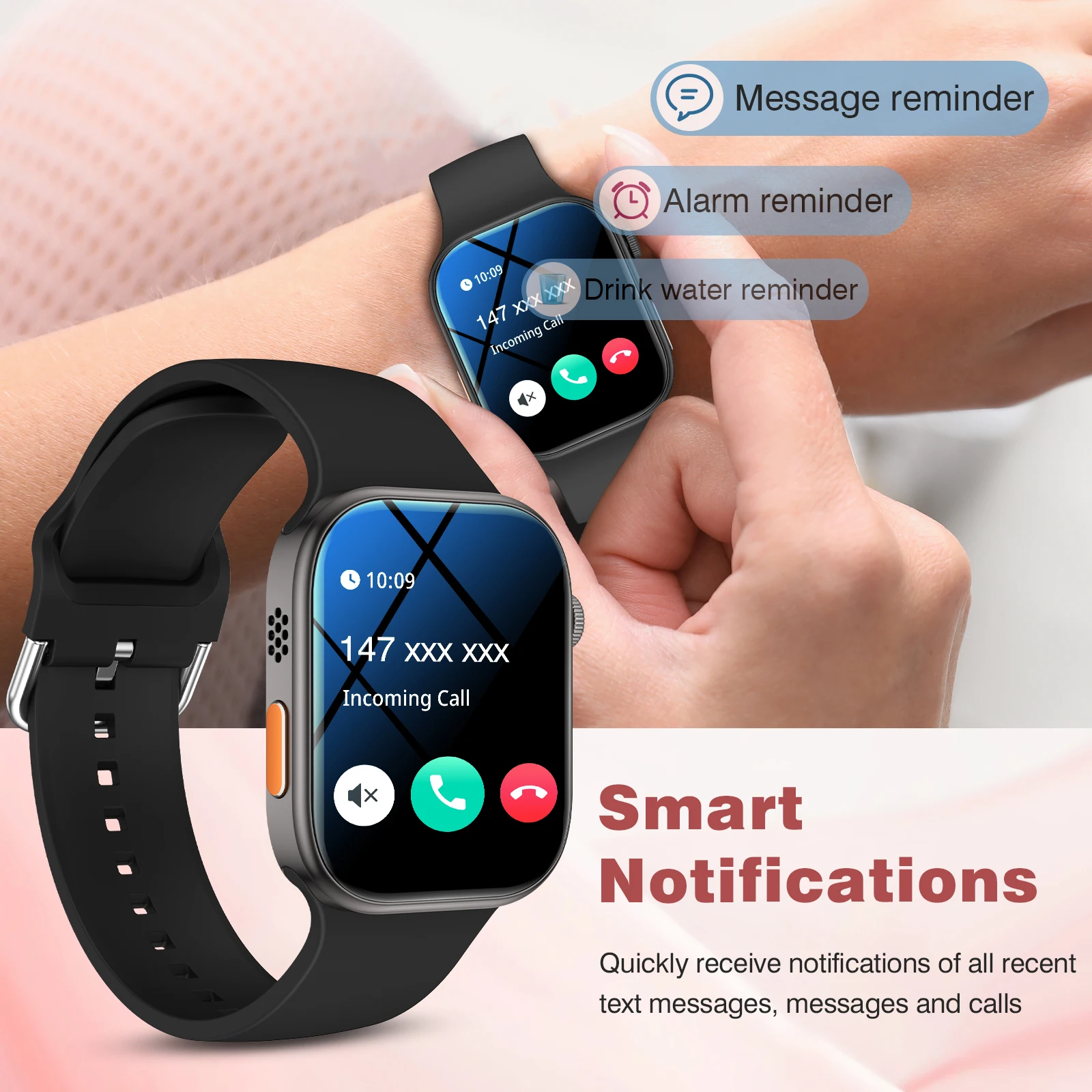 Smart watch, customizable dial, multiple sports modes, answer/make calls, message reminders, suitable for both men and women Smart watch, customizable dial, multiple sports modes, answer/make calls, message reminders, suitable for both men and women