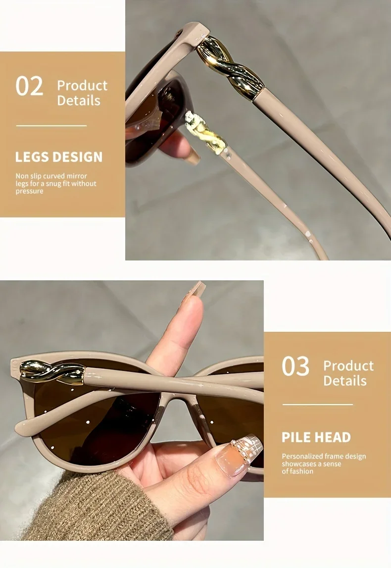 Fashion Cat Eye Sunglasses Women Brand Designer Vintage Sun Glasses Female 2025 Lady Retro Shades Oculos De Sol Fashion Cat Eye Sunglasses Women Brand Designer Vintage Sun Glasses Female 2025 Lady Retro Shades Oculos De Sol