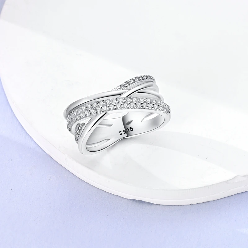 Rings Original 925 Sterling Silver Rings Bow Heart Sun Moon Star Zircon Rings For Women Jewelry Birthday Anniversary Gifts