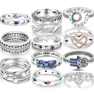 Hot Sales 925 Sterling Silver Rings Infinite Love Star Moon For Women Original Silver 925 Wedding Ring Jewelry Gift