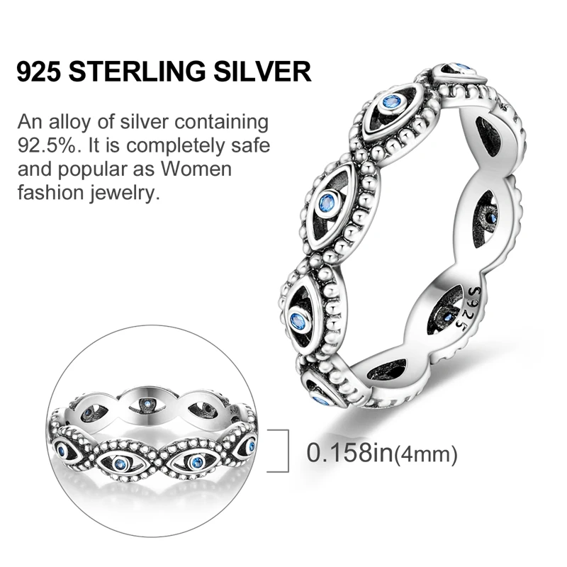 Hot Sales 925 Sterling Silver Rings Infinite Love Star Moon For Women Original Silver 925 Wedding Ring Jewelry Gift