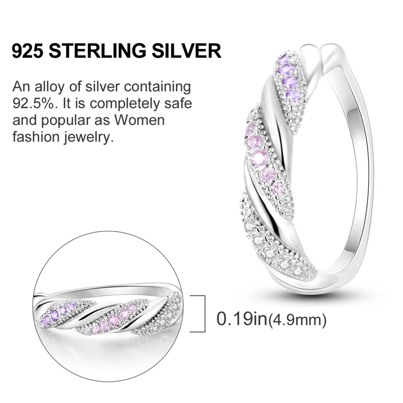Hot Sales 925 Sterling Silver Rings Infinite Love Star Moon For Women Original Silver 925 Wedding Ring Jewelry Gift