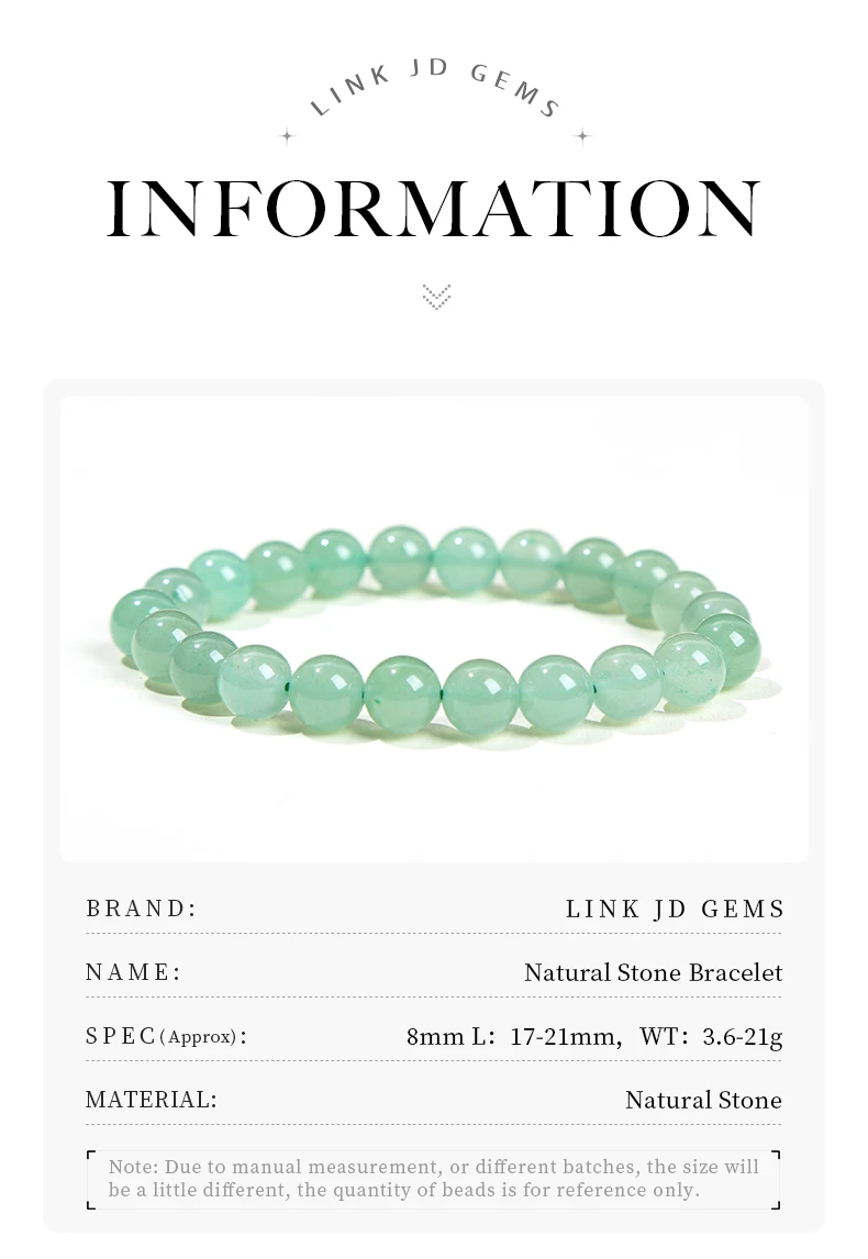 JD Natural Stone Beads Bracelet Amethyst Tiger Eye Crystal Quartz Agate Gem Beads Bangles Women Men Reiki Healling Jewelry Gift