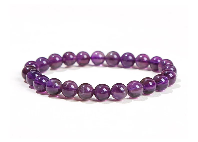 JD Natural Stone Beads Bracelet Amethyst Tiger Eye Crystal Quartz Agate Gem Beads Bangles Women Men Reiki Healling Jewelry Gift