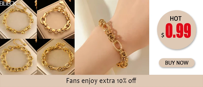 EILIECK 316L Stainless Steel Twisted Bracelet Bangles For Women Trendy 18K Gold Plated Wrist Chain Waterproof Jewelry Gift Party
