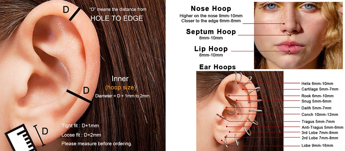 Drperfect 16G Cartilage Earrings Stud for Women Stainless Steel Flat Back Butterfly Moon Flower Helix Tragus Piercing Jewelry