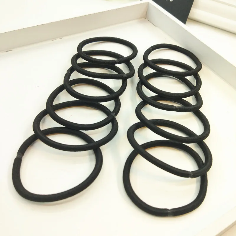 10/30/50pcs 4MM Black Ponytail Holder Elastic Hair Bands Scrunchies For Women Men Girl Lady Hairband Leagues Headband Accessory 10/30/50pcs 4MM Black Ponytail Holder Elastic Hair Bands Scrunchies For Women Men Girl Lady Hairband Leagues Headband Accessory