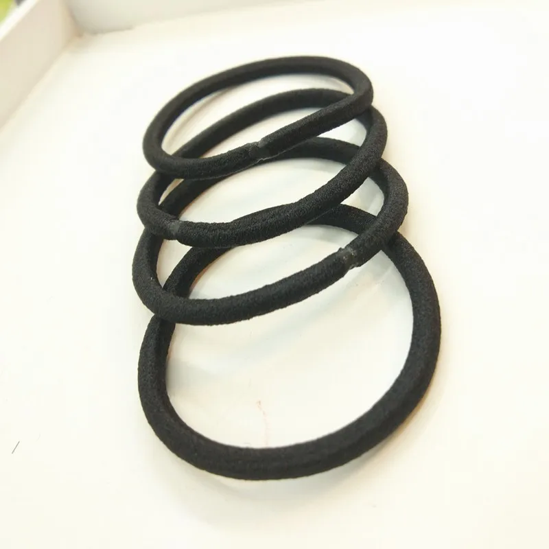 10/30/50pcs 4MM Black Ponytail Holder Elastic Hair Bands Scrunchies For Women Men Girl Lady Hairband Leagues Headband Accessory - Image 5