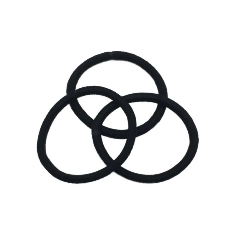 10/30/50pcs 4MM Black Ponytail Holder Elastic Hair Bands Scrunchies For Women Men Girl Lady Hairband Leagues Headband Accessory - Image 3
