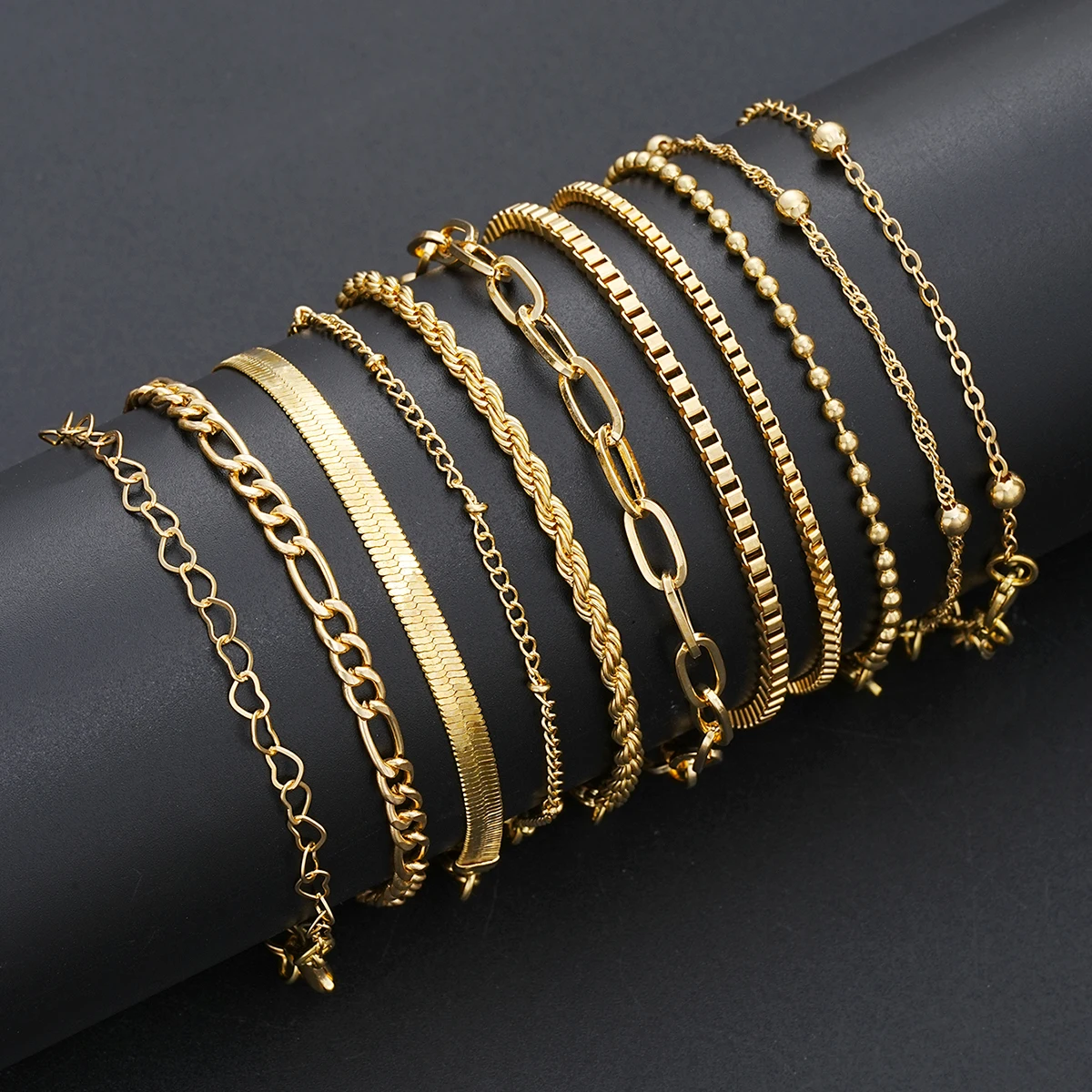 17pcs Fashion Minimalist Jewelry Set For Women Vintage Twist Snake Bone Heart Butterfly Star Pendant Necklace Bracelet Sets Gift