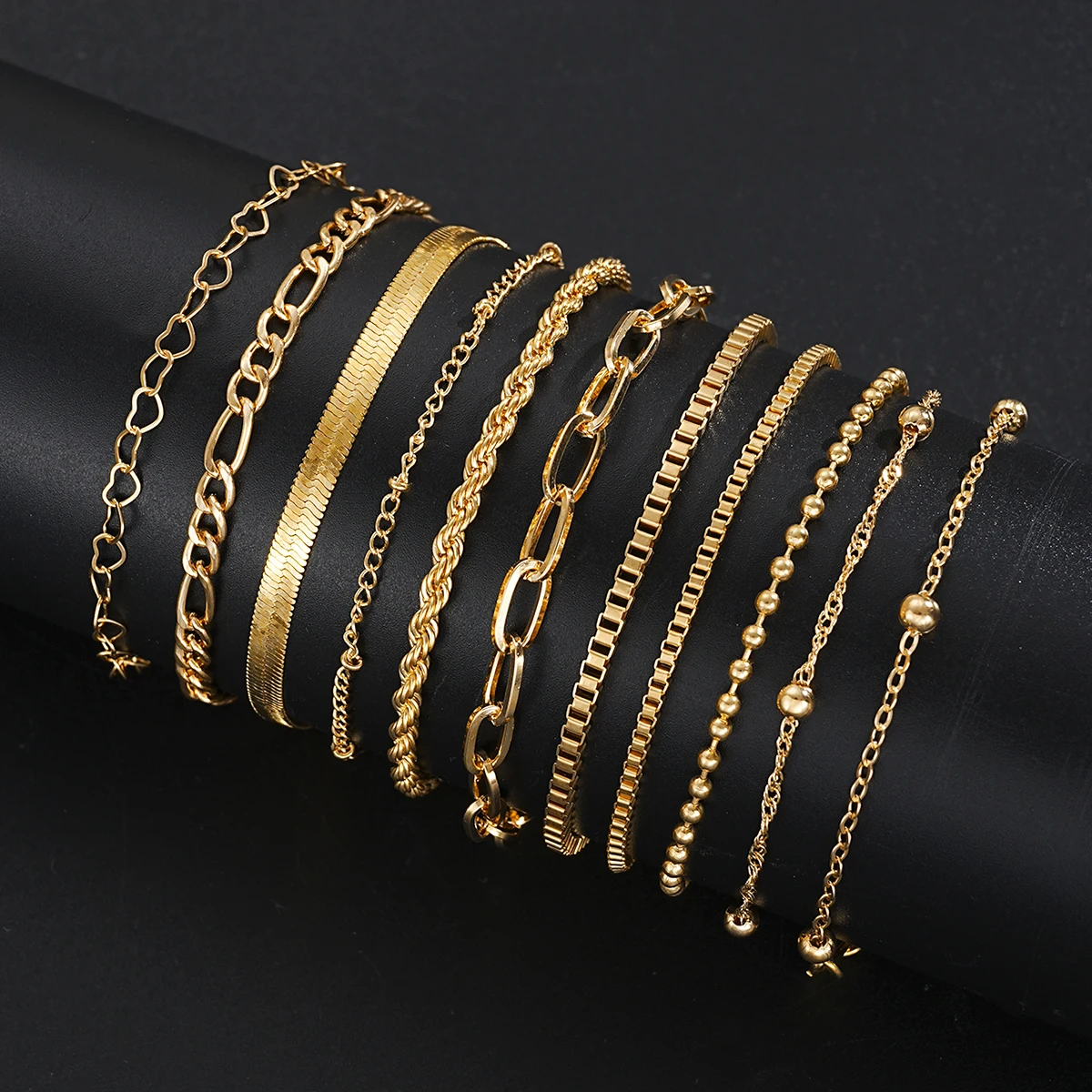 17pcs Fashion Minimalist Jewelry Set For Women Vintage Twist Snake Bone Heart Butterfly Star Pendant Necklace Bracelet Sets Gift