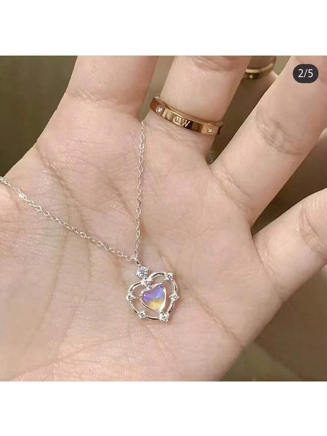 Women's Opal & CZ Heart Pendant Necklaces - Vintage Styles, Holiday Jewelry Gifts