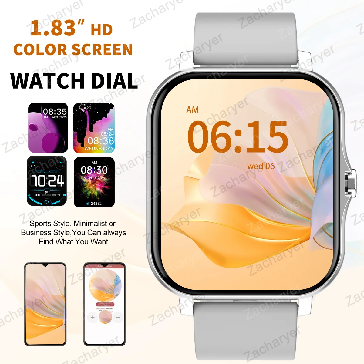 Wireless call function, compatible with Android and iPhone, sports watch, a variety of sports fitness tracking, application cont