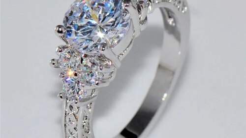 Exquisite Fashion Silver Color Engagement Rings for Women Fashion White Zircon Stones Ring Anniversary Bridal Wedding Jewelry