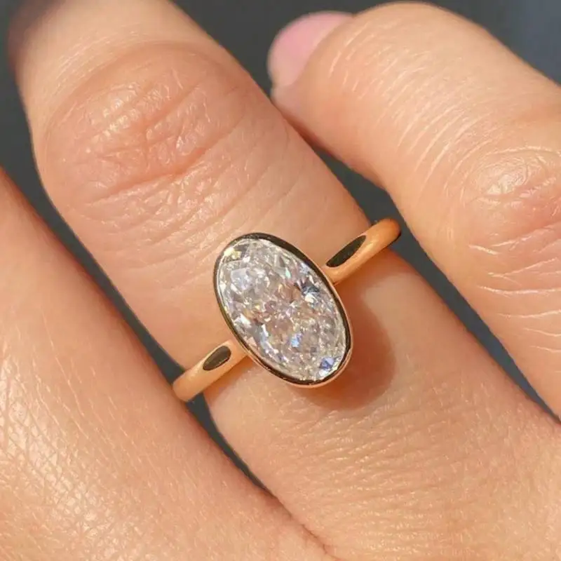 925 Sterling Silver 1-4 CT Simple Sparkling Pear Shape Zircon Ring For Women Engagement Wedding Luxury High Quality Fine Jewelry