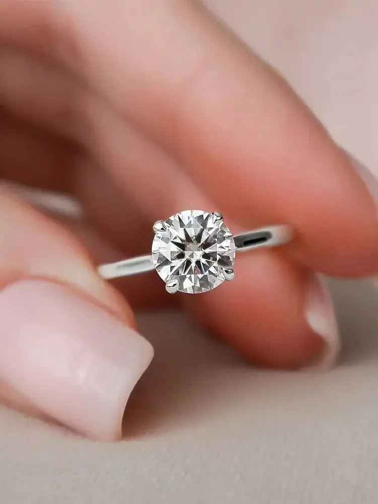 925 Sterling Silver 1-4 CT Simple Sparkling Pear Shape Zircon Ring For Women Engagement Wedding Luxury High Quality Fine Jewelry