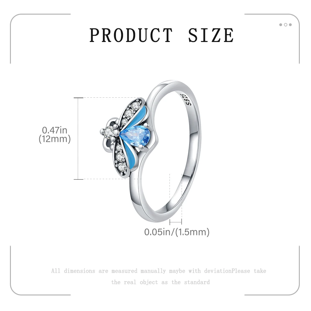 2025 Original Cartoon Animal Ring S925 sterling silver rings Fashion Elegant Jewelry Romantic Gift For Woman Fine butterfly Ring