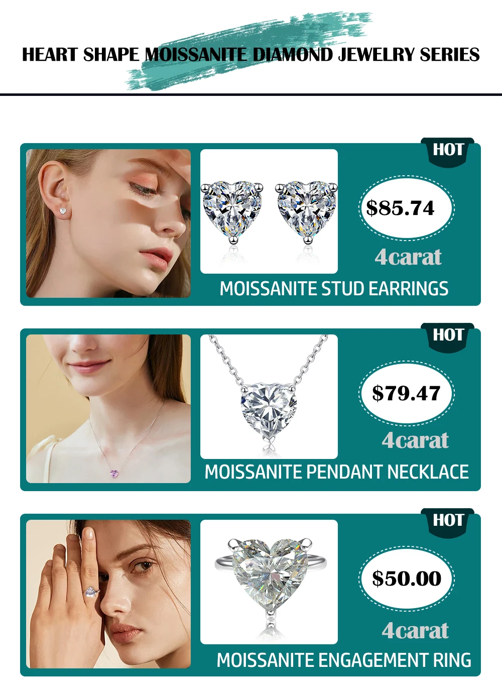 Certified 1-3Carat Heart Cut Moissanite Pendant Necklaces for Woman S925 Silver Plated 18k Gold Solitaire Lab Diamond Neckchain