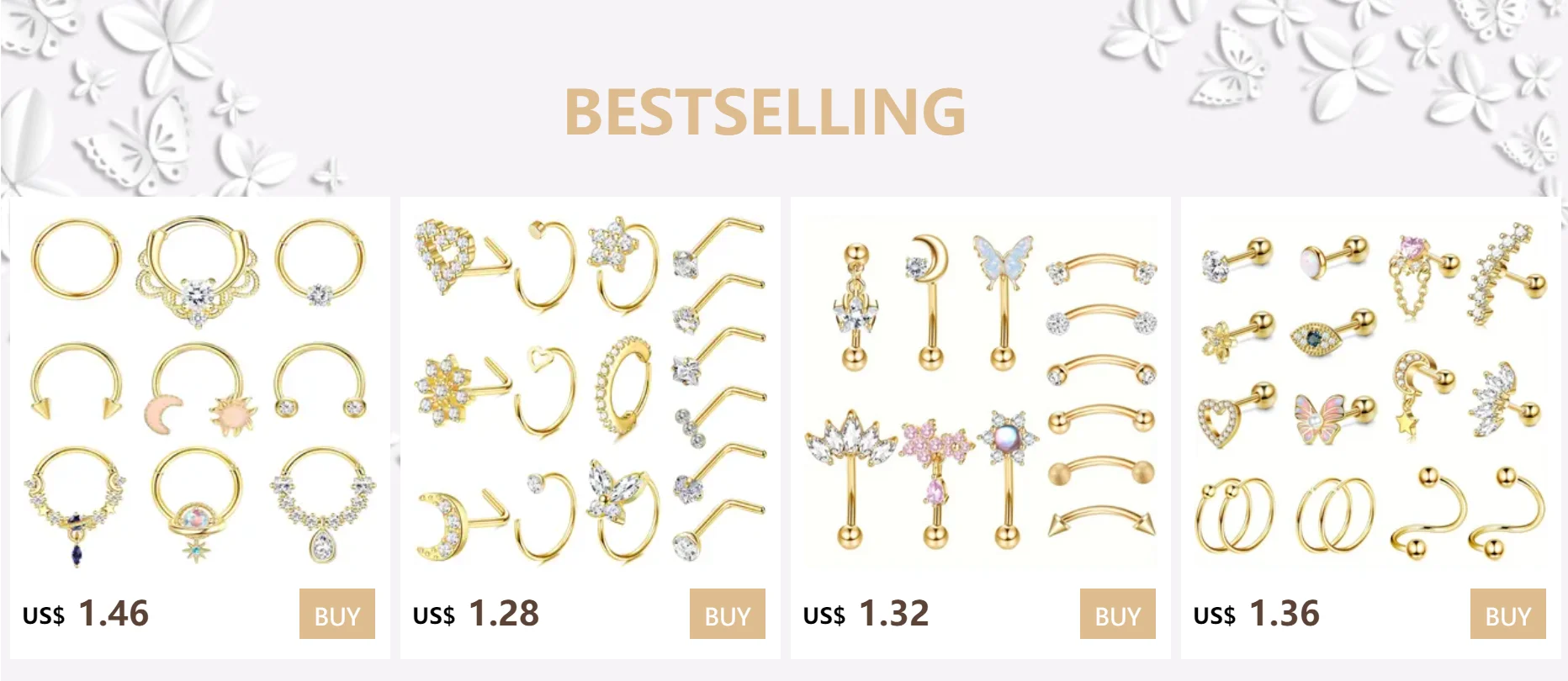 Florideco 1PC Stainless Steel Cartilage Stud Earrings for Women Opal Flat Back Earring Studs Lip Bar Nose Ear Piercing Jewellery