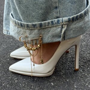 2026 Multi-Functional Chain Tassel Brooches for Women Handmade Beaded Chain Pin Fixator Trouser Leg Simple Clothes Accessory