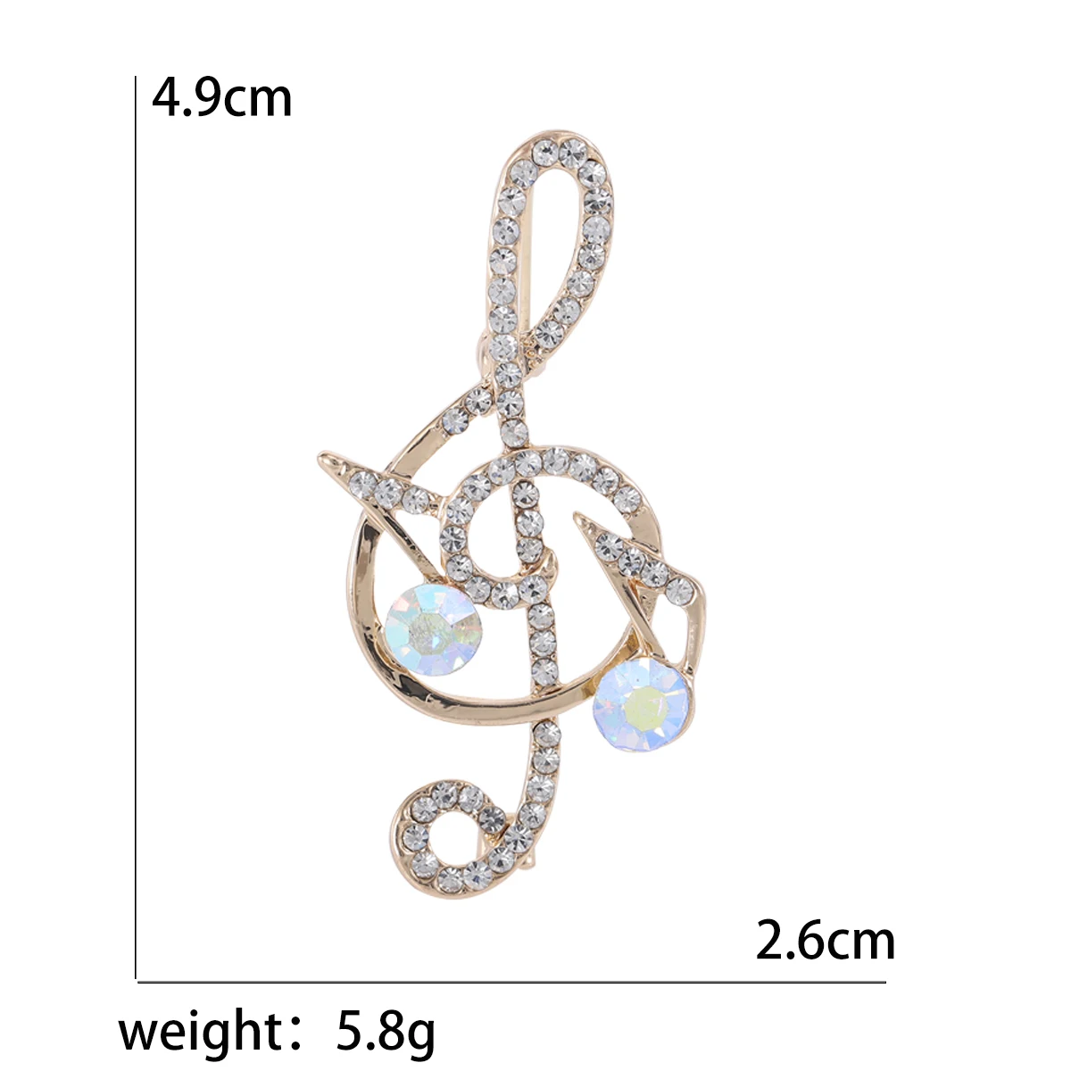 Rhinestone Butterfly Pins for Women Unisex Shiny Glass Musical Note Brooches Event Party Backpack Decoration Clothes Accessories