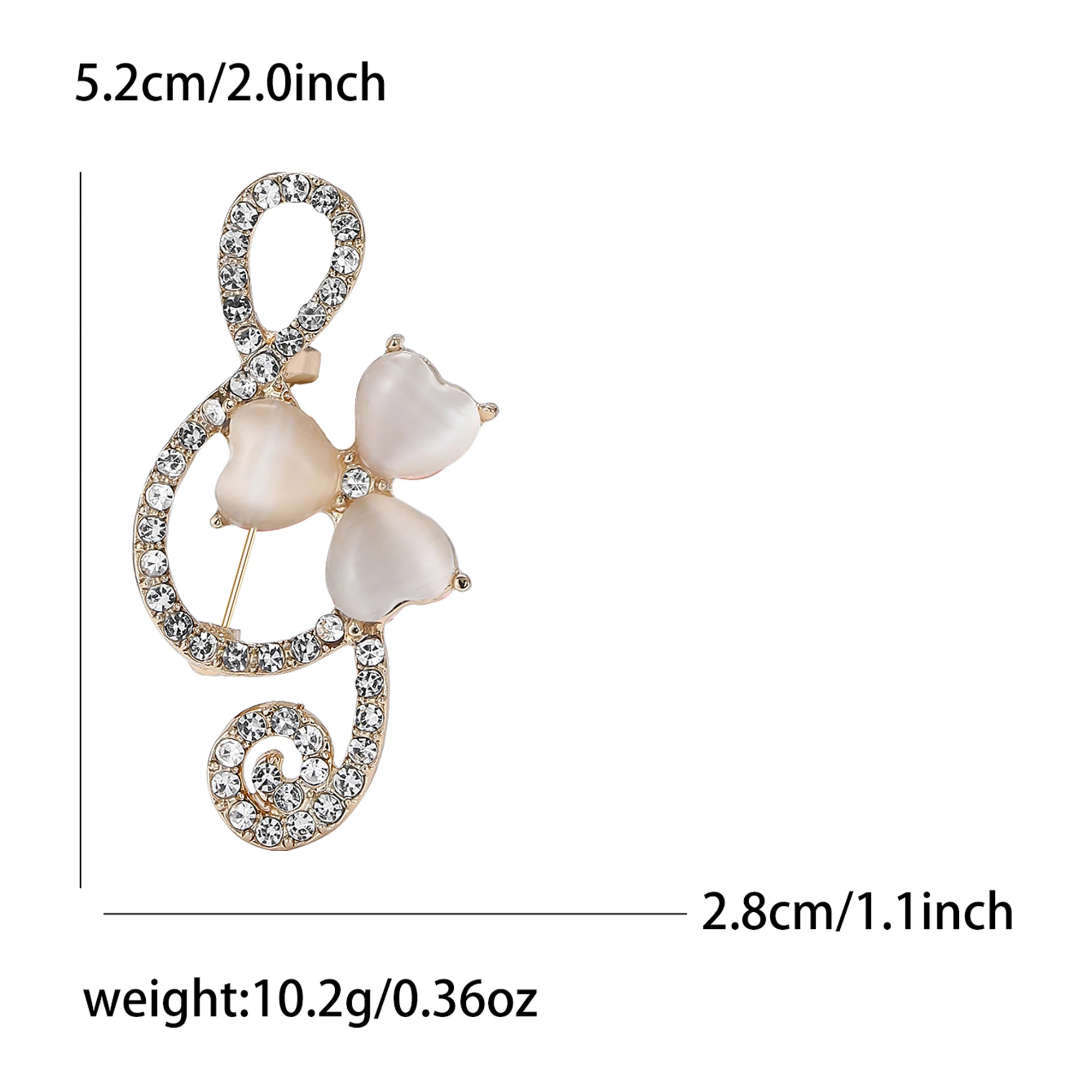 Rhinestone Butterfly Pins for Women Unisex Shiny Glass Musical Note Brooches Event Party Backpack Decoration Clothes Accessories