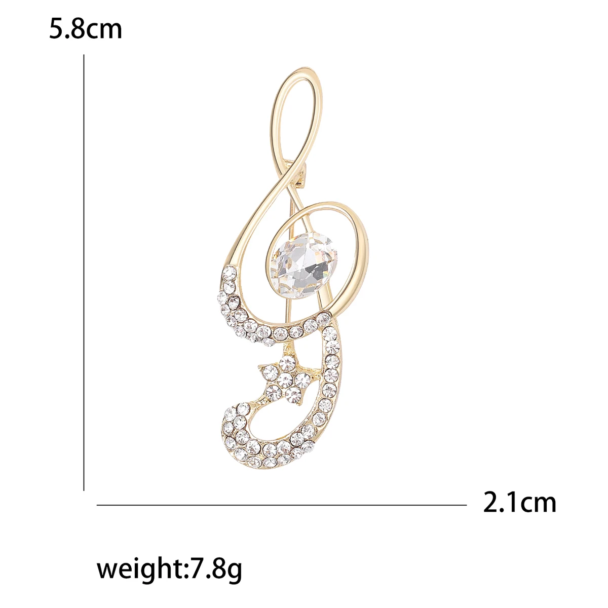 Rhinestone Butterfly Pins for Women Unisex Shiny Glass Musical Note Brooches Event Party Backpack Decoration Clothes Accessories
