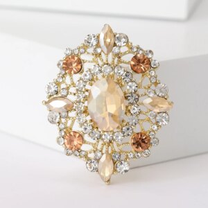 Rhinestone Flower Brooches for Women Unisex Trendy Multicoloured Crystal Glasses Pin Office Party Friend Gifts Accessories
