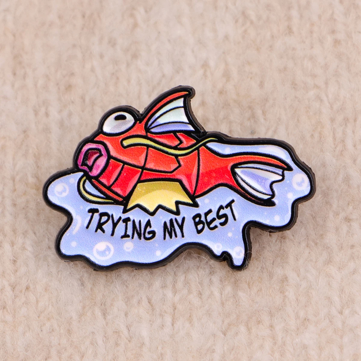 Cute Fish Enamel Pin Lapel Pins for Backpacks Cartoon Anime Brooches for Women Fashion Jewelry Accessories Friends Gift