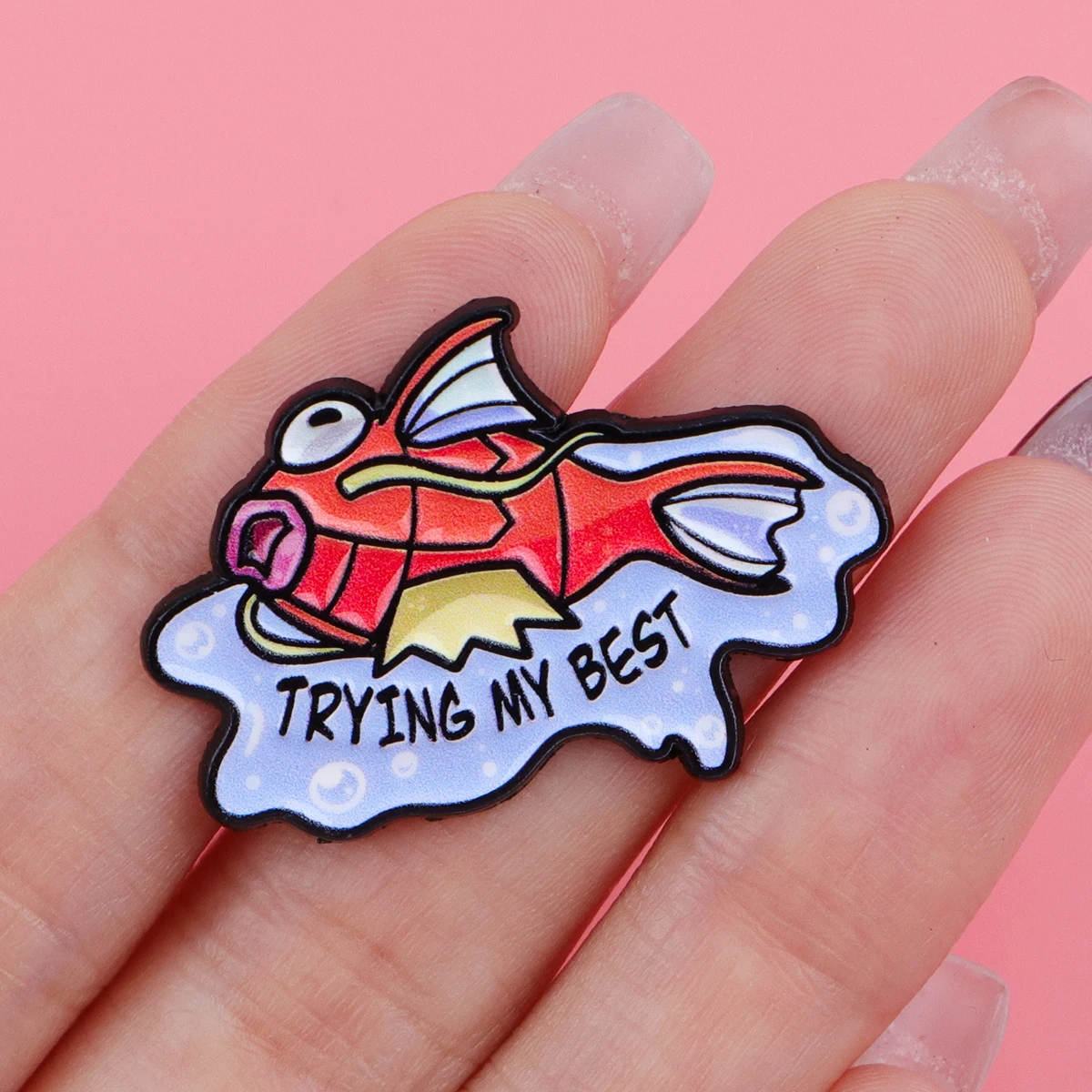 Cute Fish Enamel Pin Lapel Pins for Backpacks Cartoon Anime Brooches for Women Fashion Jewelry Accessories Friends Gift