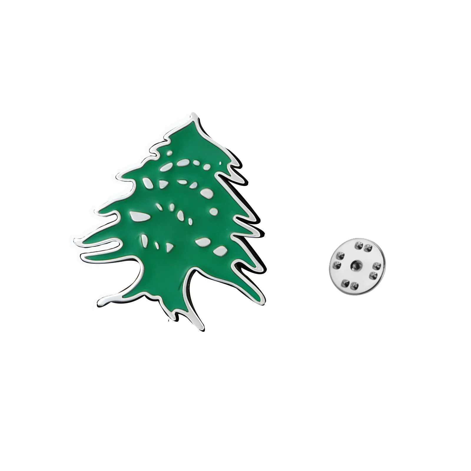 Teamer Lebanon Cedar Enamel Brooch Stainless Steel Gold Color Lapel Pin For Woman Man Minimalist Accessory Jewelry 2026 New In