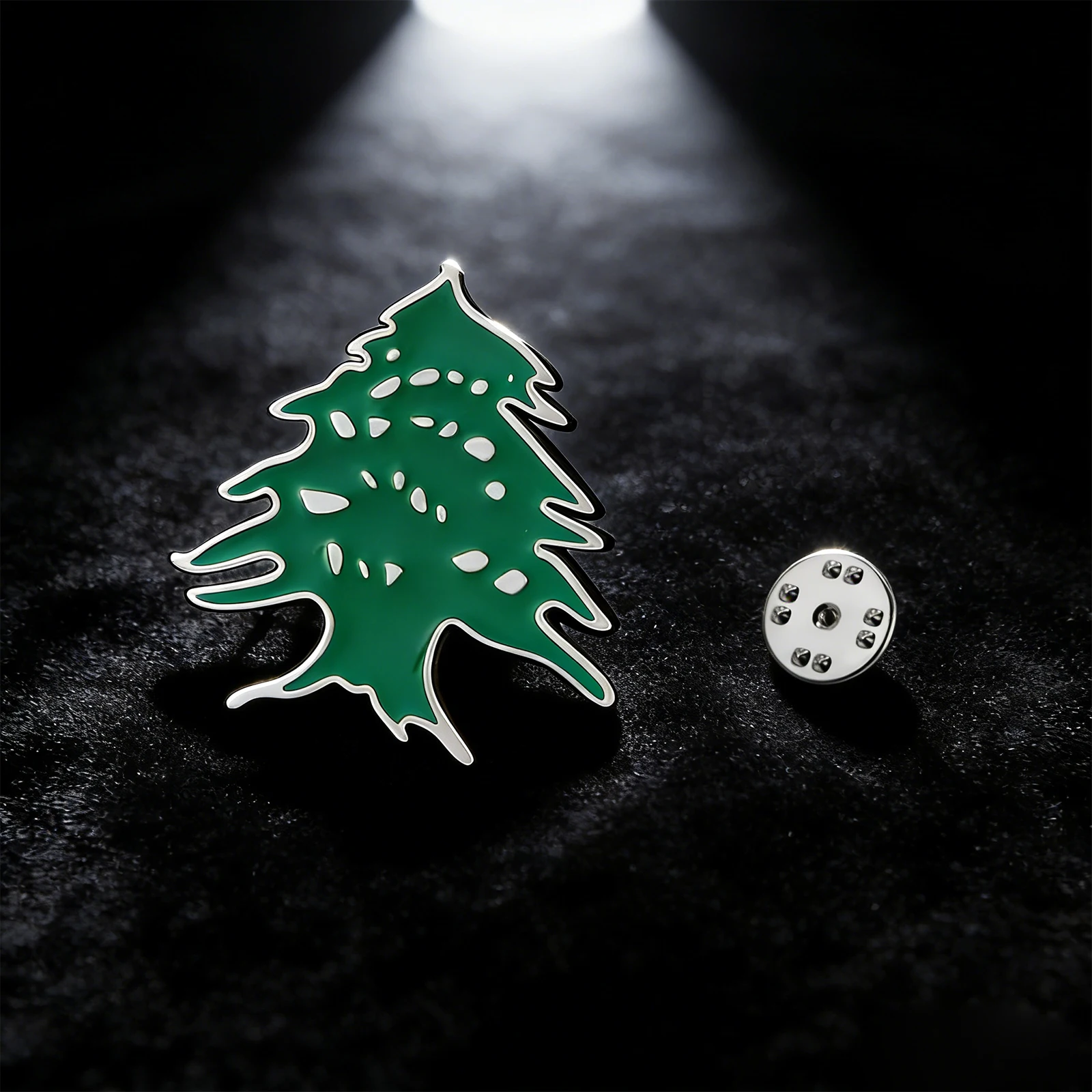 Teamer Lebanon Cedar Enamel Brooch Stainless Steel Gold Color Lapel Pin For Woman Man Minimalist Accessory Jewelry 2026 New In