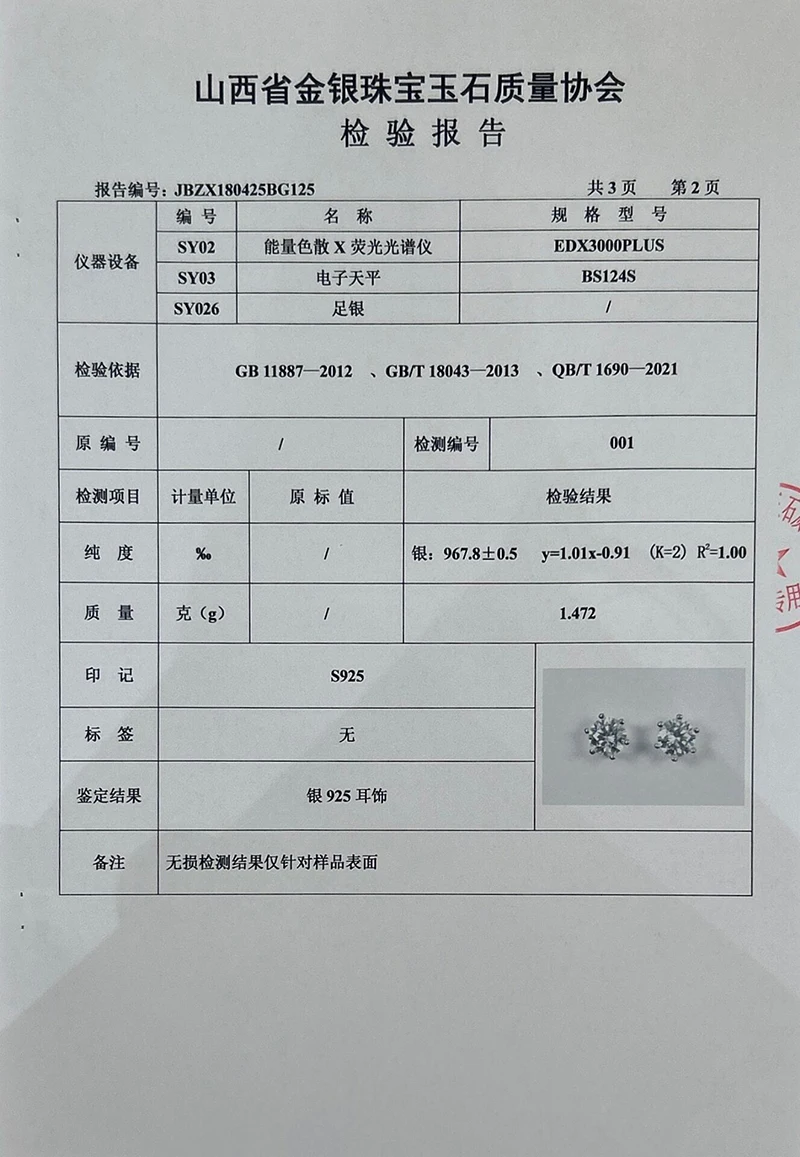 Promotion Moissanite Earrings for Women Pass Diamond Test Pen 100%  With Certificate Ear Studs 925 Sterling Silver Fine Jewelry