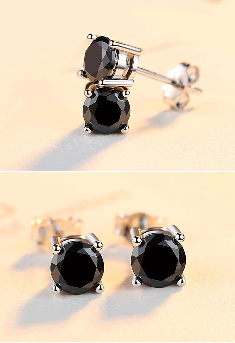 Promotion Moissanite Earrings for Women Pass Diamond Test Pen 100%  With Certificate Ear Studs 925 Sterling Silver Fine Jewelry