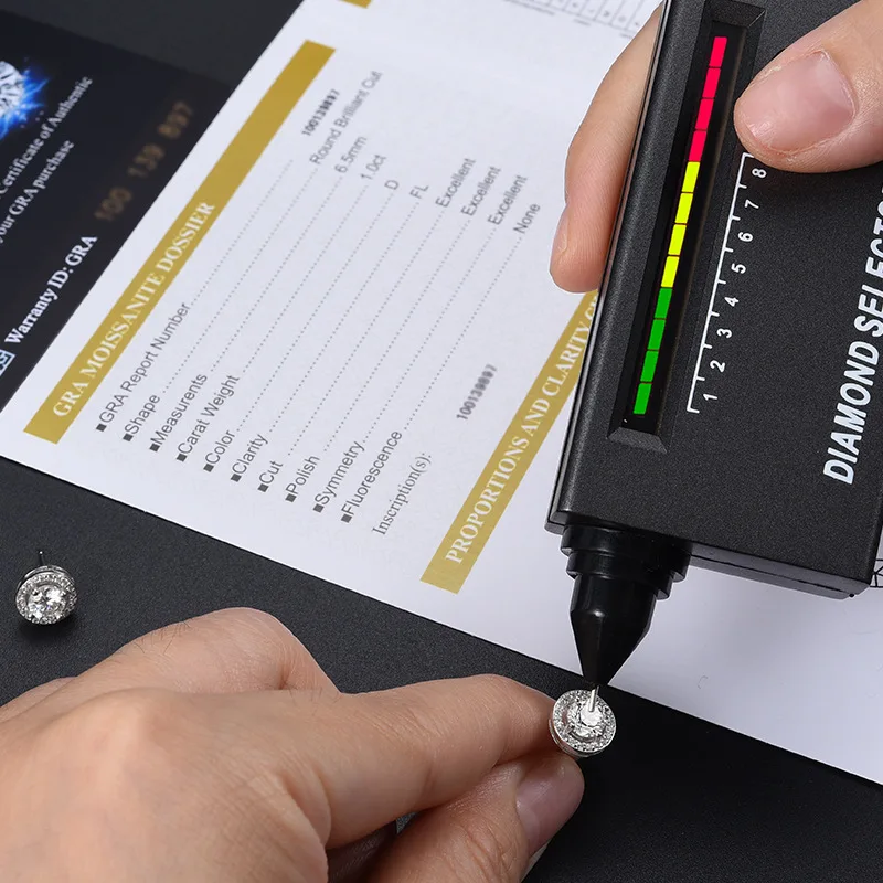 Promotion Moissanite Earrings for Women Pass Diamond Test Pen 100%  With Certificate Ear Studs 925 Sterling Silver Fine Jewelry